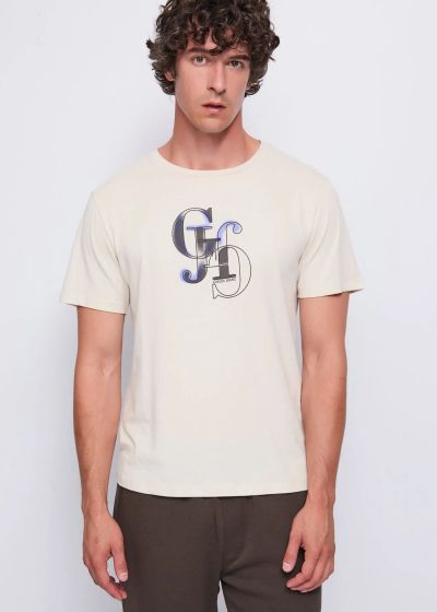 Мъжка памучна тениска с лого - стил и комфорт GAUDI (SKU) 521GU64020