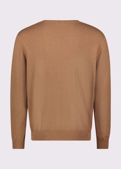 Кафяв мъжки пуловер от кашмир - лукс и комфорт GAUDI (SKU) 521GU53061
