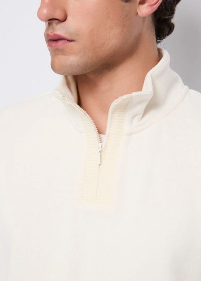 Мъжки памучен пуловер с висока яка и цип GAUDI (SKU) 521GU53056