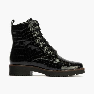 Black patent leather women's boots - elegant and comfortable!PITILLOS (SKU)10774