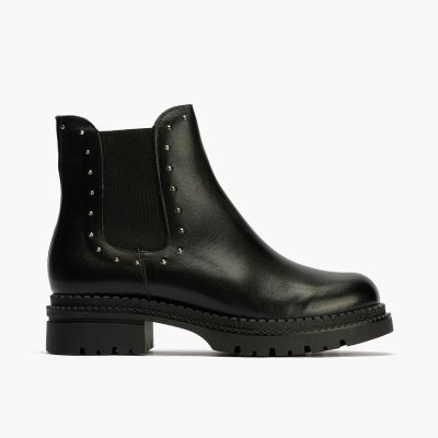 Elegant women's black leather boots - comfort and style for every day!PITILLOS (SKU)10798
