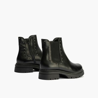 Elegant women's black leather boots - comfort and style for every day!PITILLOS (SKU)10798