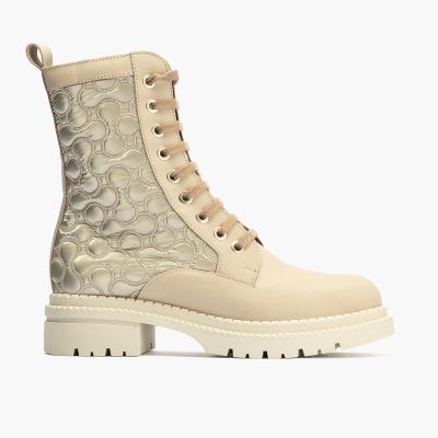 Cream women's boots for every day - elegance and comfort!PITILLOS (SKU)10802