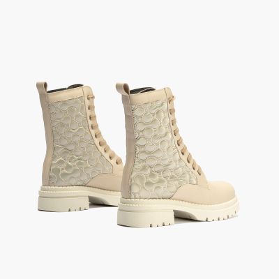 Cream women's boots for every day - elegance and comfort!PITILLOS (SKU)10802