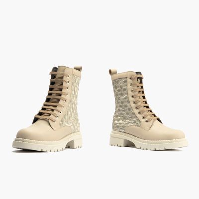 Cream women's boots for every day - elegance and comfort!PITILLOS (SKU)10802
