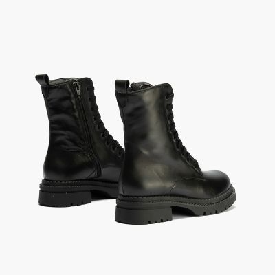 Black leather boots - Women's casual !!!PITILLOS (SKU)10803