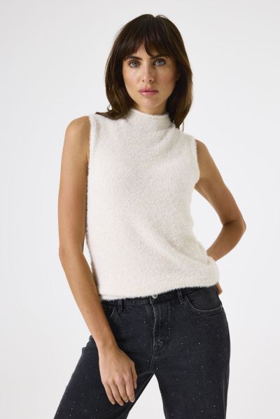 Shiny women's sleeveless sweater - comfort and style GARCIA (SKU) K50043