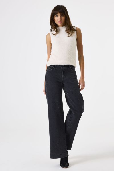 Shiny women's sleeveless sweater - comfort and style GARCIA (SKU) K50043