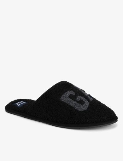 Черни дамски чехли с лого - елегантни и удобни за дома GAP (SKU)5290.