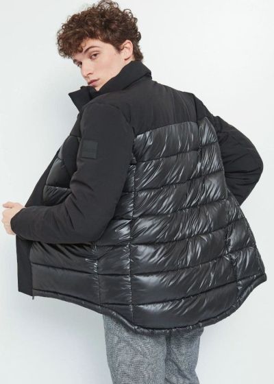 Зимно мъжко яке в черно - топлина и стил GAUDI (SKU) 221GU35030