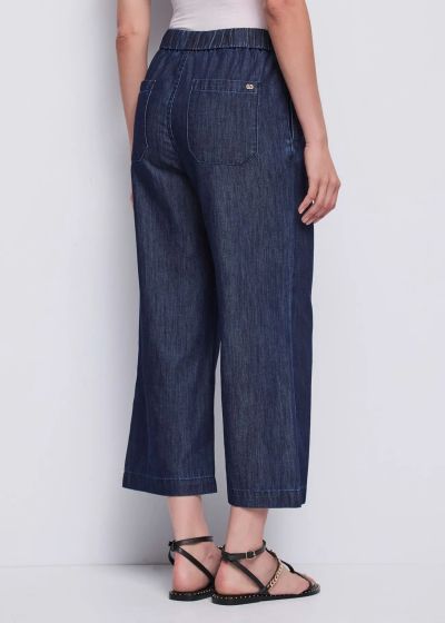 Women's casual trousers with elastic waist - urban style GAUDI (SKU) 611BD26005