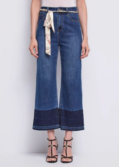 Jeans with a belt at the waist and short length GAUDI (SKU) 611BD26007