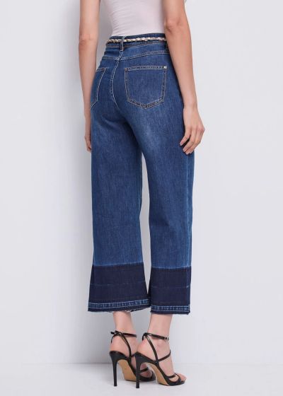 Jeans with a belt at the waist and short length GAUDI (SKU) 611BD26007