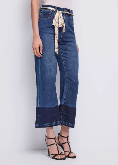 Jeans with a belt at the waist and short length GAUDI (SKU) 611BD26007