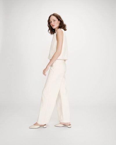 Women's Wide Jeans Jaden Ecru - Urban Style GRACE & MILA (SKU) 13018