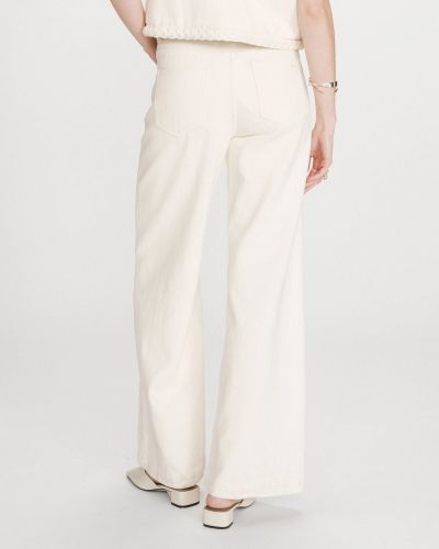 Women's Wide Jeans Jaden Ecru - Urban Style GRACE & MILA (SKU) 13018