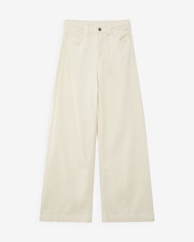 Women's Wide Jeans Jaden Ecru - Urban Style GRACE & MILA (SKU) 13018