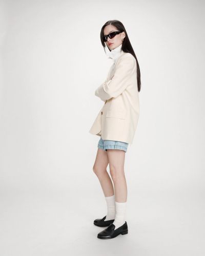 Women's Vanilla Striped Blazer with Two Buttons GRACE & MILA (SKU) 11016