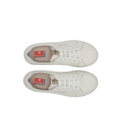 White women's sports shoes for every day - comfort and style! FLUCHOS (SKU)2438