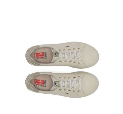 Cream Women's Sneakers - Casual and Comfortable FLUCHOS (SKU)2439