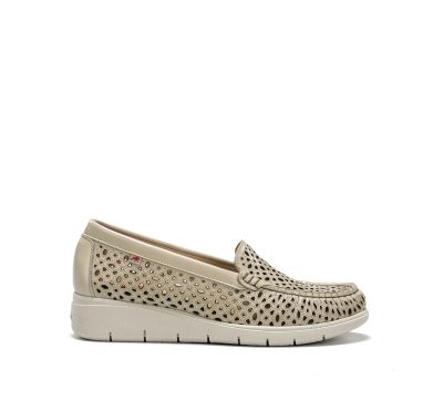 Women's leather shoes with perforation - comfort and style! FLUCHOS (SKU)2422