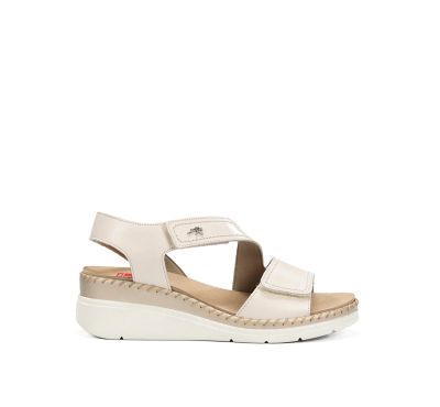 Cream platform sandals - elegant and comfortable! FLUCHOS (SKU)2137.
