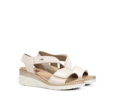 Cream platform sandals - elegant and comfortable! FLUCHOS (SKU)2137.
