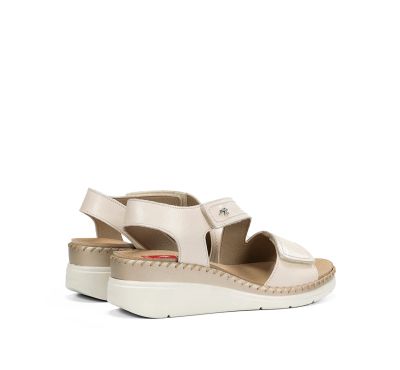 Cream platform sandals - elegant and comfortable! FLUCHOS (SKU)2137.