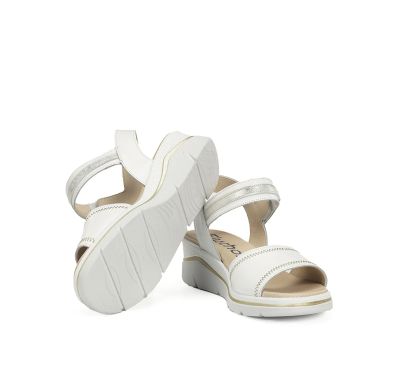 White women's platform sandals - summer style and comfort! FLUCHOS (SKU)2427