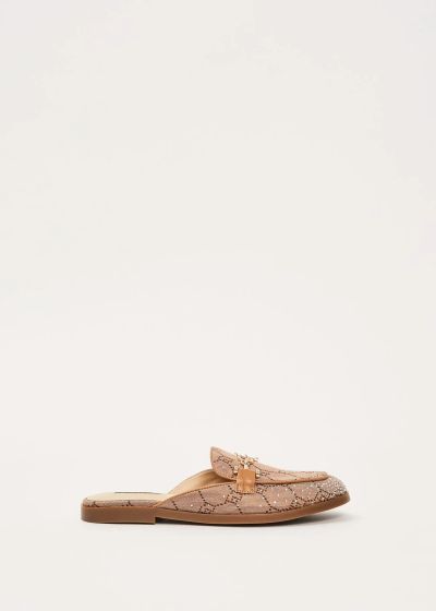 Women's Jacquard clogs with crystals - elegant style GAUDI (SKU) V6365220
