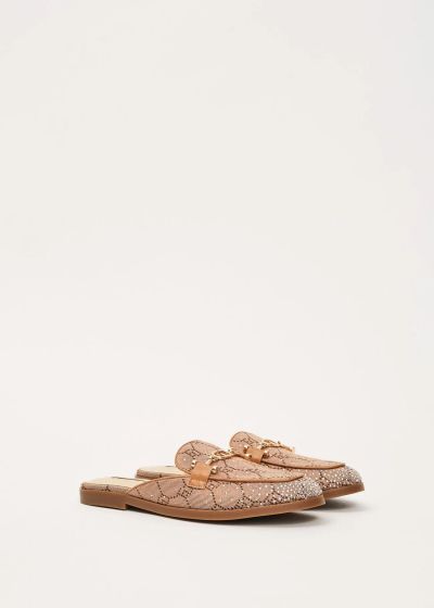 Women's Jacquard clogs with crystals - elegant style GAUDI (SKU) V6365220
