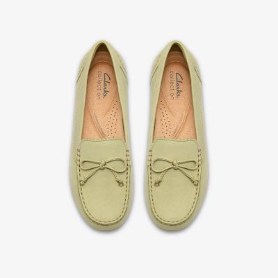 Зелени мокасини от набук - класически комфорт!!!CLARKS (SKU)26186935