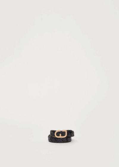 Стилен дамски колан в черно GAUDI (SKU) 12855