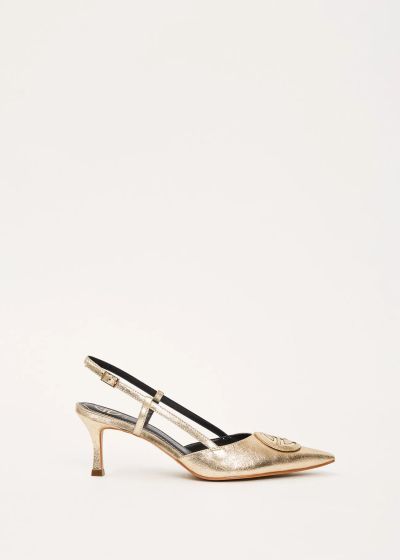 Gold pointed-toe heeled sandals GAUDI (SKU) V6365202