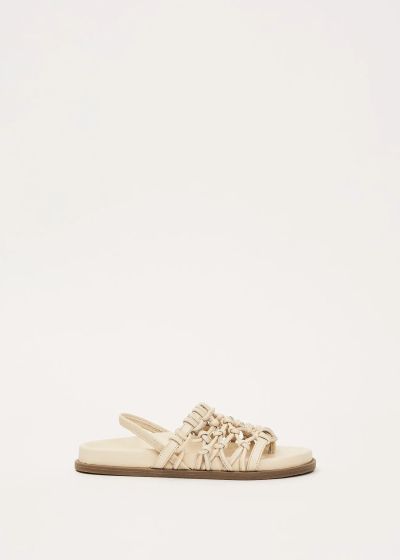 Beige woven leather sandals - elegant comfort GAUDI (SKU) V63655040