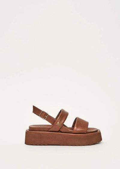 Casual Women's Platform Sandals - Light Brown GAUDI (SKU V6365081