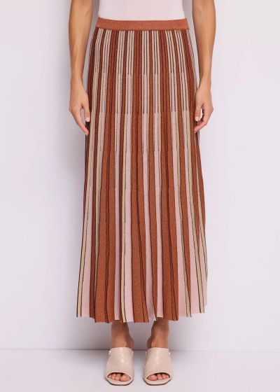 Pleated midi skirt made of fine knit - elegant and stylish GAUDI (SKU) 611FD73001