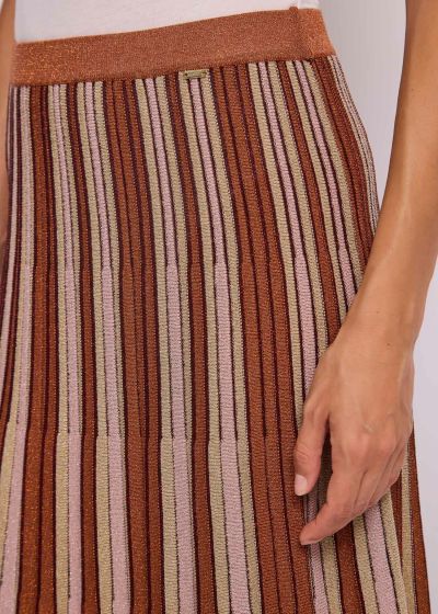 Pleated midi skirt made of fine knit - elegant and stylish GAUDI (SKU) 611FD73001