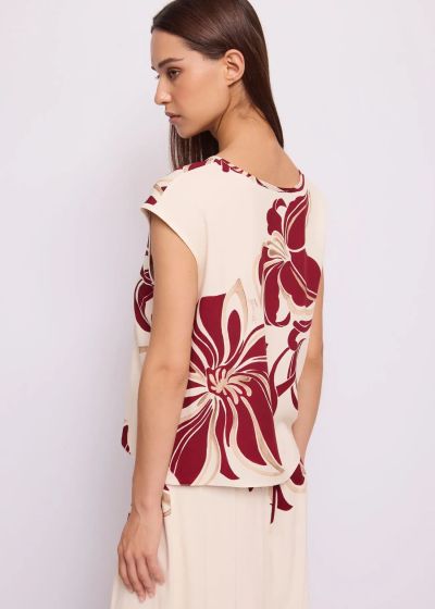 Viscose V-neck top GAUDI (SKU) 611FD45062