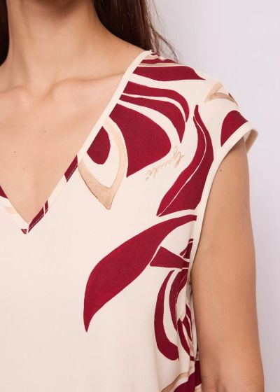 Viscose V-neck top GAUDI (SKU) 611FD45062