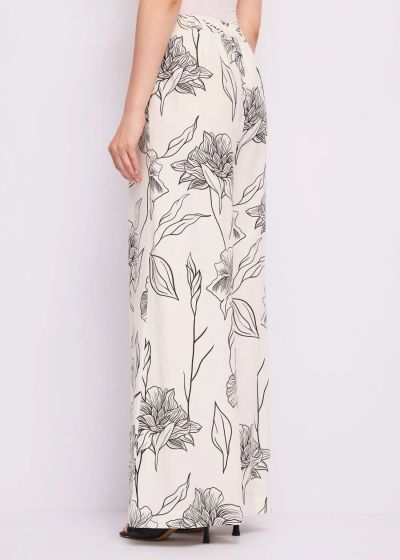 Floral high-waisted trousers - elegance and comfort GAUDI (SKU) 611FD25020