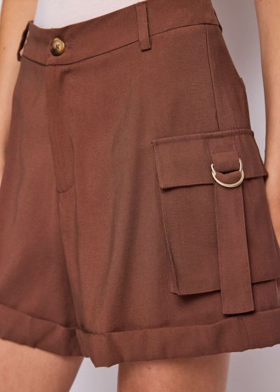Women's viscose cargo shorts - comfort and style GAUDI (SKU) 611FD25014