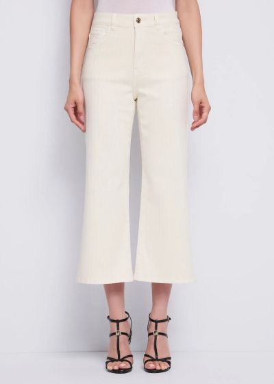 White elastic high waist jeans - perfect comfort GAUDI (SKU) 611BD25018