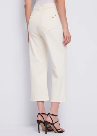 White elastic high waist jeans - perfect comfort GAUDI (SKU) 611BD25018