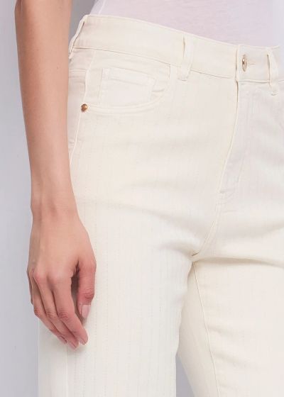 White elastic high waist jeans - perfect comfort GAUDI (SKU) 611BD25018