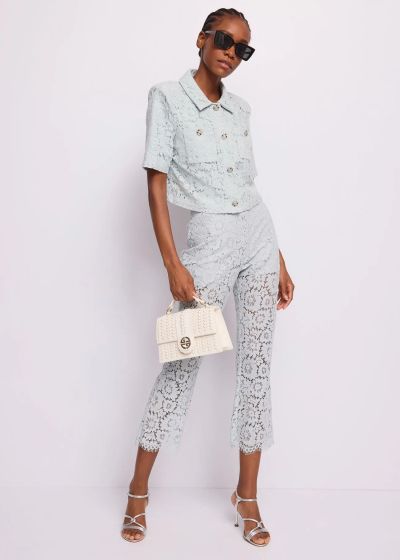Elegant women's cotton lace trousers GAUDI (SKU) 611FD25009