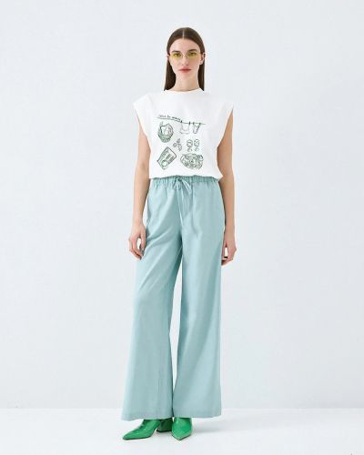 Women's mint pants with elastic waist - comfort and style ACCESS FASHION (SKU) 5084