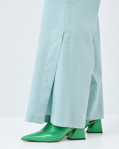 Women's mint pants with elastic waist - comfort and style ACCESS FASHION (SKU) 5084