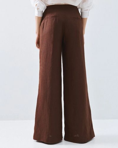 Coffee wide-leg trousers - elegant comfort ACCESS FASHION (SKU) 5007