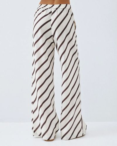 Striped women's wide-leg trousers - elegant comfort ACCESS FASHION (SKU) 5106
